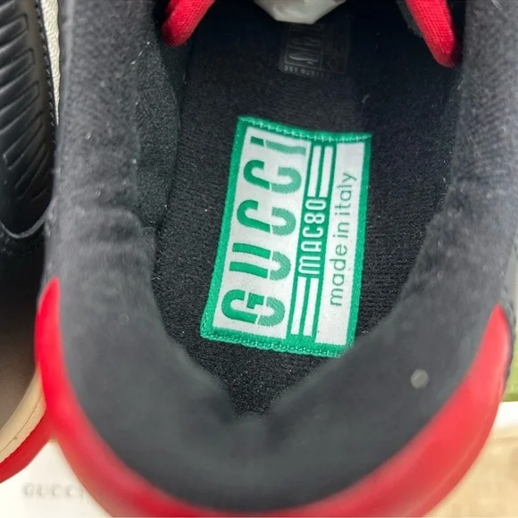 Men’s Gucci M•A•C low top leather sneakers size 9.5 it’s 10 US made in Italy - Picture 11 of 11